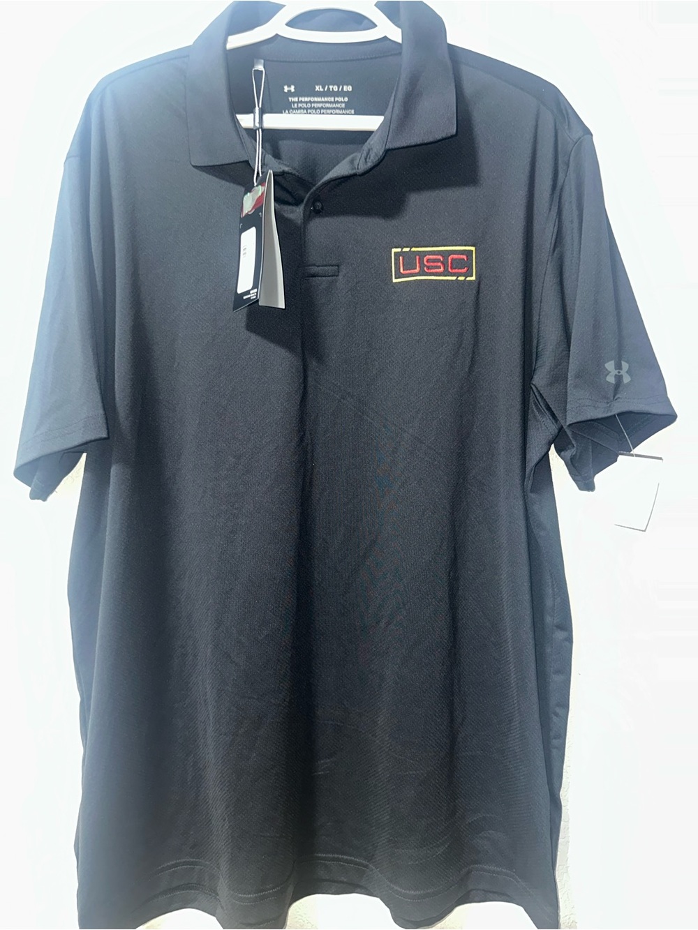 Under Armour Black USC Embroidered Performance Polo